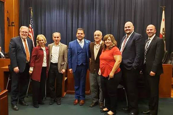 Representatives of the ANCA-Burbank chapter with Armond Aghakhanian