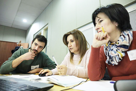 A scene from the STEM Education for Armenian Youth programs first three-day workshop