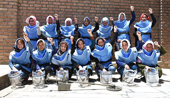 Afghanistan’s first all-female demining team completed landmine work in Bamyan province this year, the first of Afghanistan's 34 provinces to be declared free of landmines