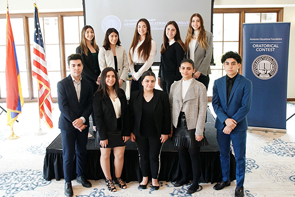 Participants of the 2020 Oratorical Contest
