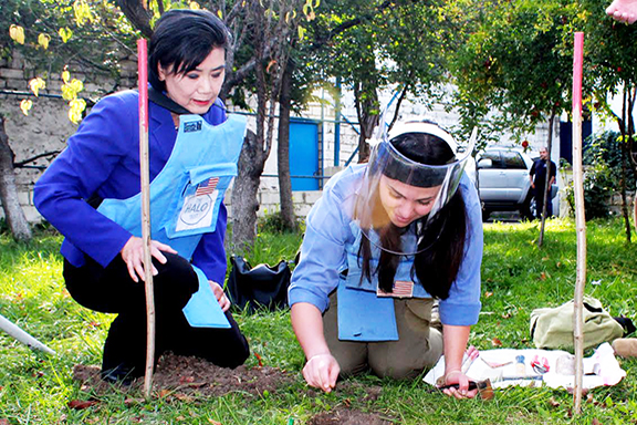 Rep. Judy Chu (D-CA) on-site in Stepanakert, Republic of Artsakh, observing The HALO Trust demining procedures – October 8, 2019