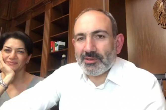 Prime Minister Nikol Pashinyan and his spouse, Anna Hakobyan, in a Facebook post on Friday