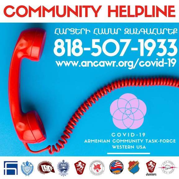 Armenian Community COVID-19 Task Forces launches Hotline, website