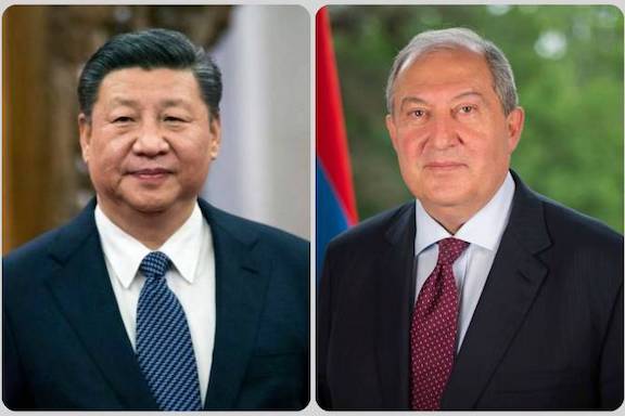 China's president Xi Jinping and President Armen Sarkissian