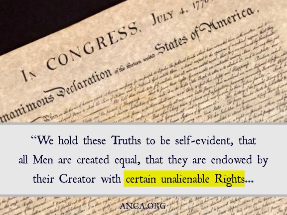 The U.S. Declaration of Independence affirms certain unalienable rights, including free and fair elections as the basis for democratic self-determination. “Sadly, this week’s OSCE Minsk Group statement on the elections in Artsakh falls far short of this democratic yardstick,” stated ANCA Chairman Raffi Hamparian.