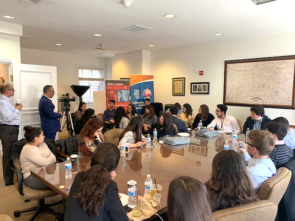 A scene from the inaugural ANCA Rising Leaders program in March, 2019, where the ANCA presented a three-day program focusing on career development and Armenian American advocacy geared toward university students