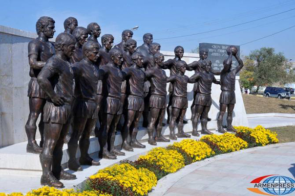 The "Ararat-73" monument in Yerevan was vandalized