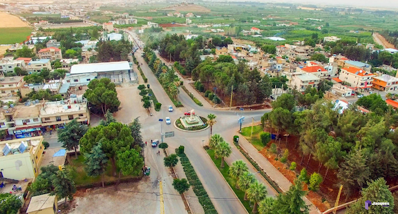 An aerial view of Anjar, Lebanon
