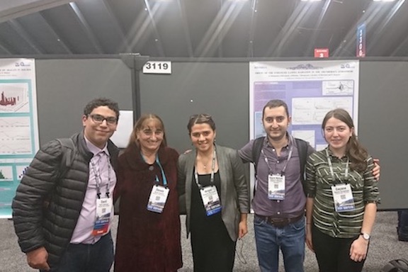 From l to r: Davit Aslanyan, CRD; Dr. Deneb Karents, San Francisco; Dr. Hripsime Mkrtchyan, CRD; Dr. Bagrat Mailyan, CRD and Univ. of Huntsville, AL; Gayane Karapetyan, CRD