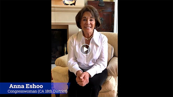 Congresswoman Anna Eshoo (D-CA), whose family survived the Armenian and Assyrian Genocides, joins in the Northern California virtual commemoration of those crimes.