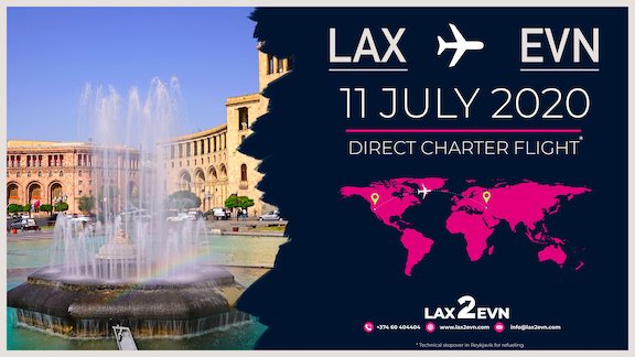 L.A.-Yerevan charter flights will begin on July 11