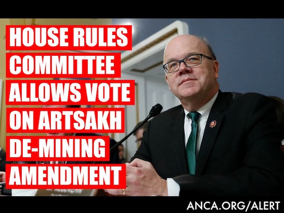 The U.S. House Rules Committee, led by Chairman Jim McGovern (D-MA) cleared the path for a full House vote on an amendment to continue U.S. funding for Artsakh de-mining.