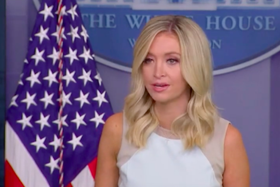White House Press Secretary Kayleigh McEnany during Monday's briefing