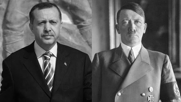 Turkey's President Recep Tayyip Erdogan is on his way to become Adolf Hitler