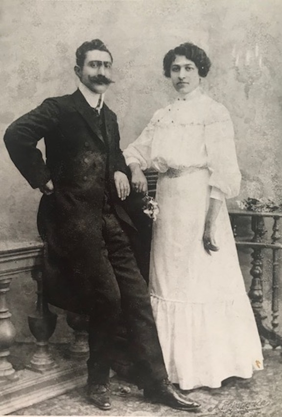 The author's grandparents on their wedding day in 1909