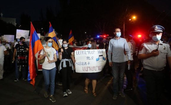 A scene from the ARF Youth march in Yerevan on Sept. 16