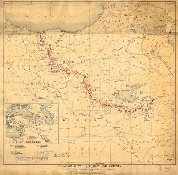 The boundaries of Armenia as envisioned by the Sevres Treaty
