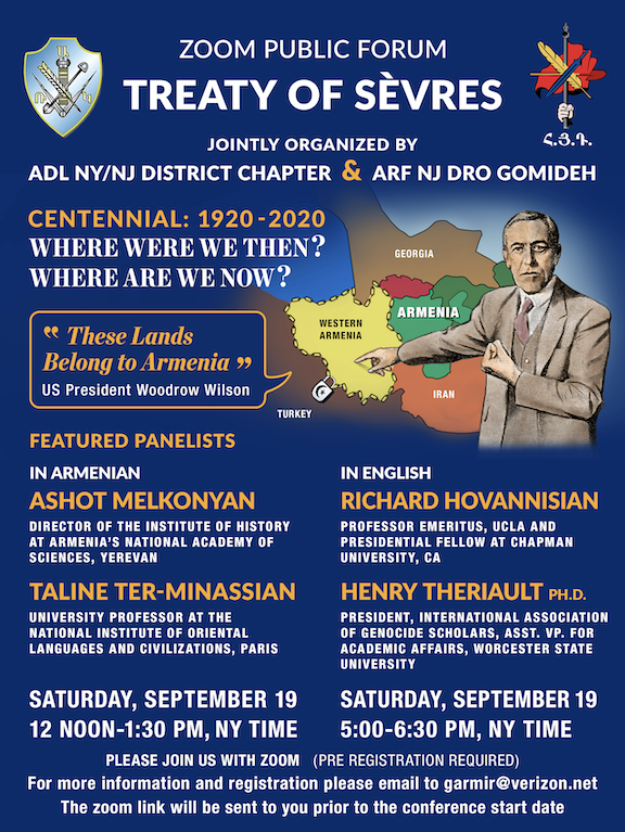 Online panel discussion on Saturday to mark centennial of Sèvres Treaty