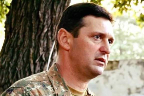 Artsakh's injured Commander of Armed Forces Lieutenant General Jalal Hautyunyan.