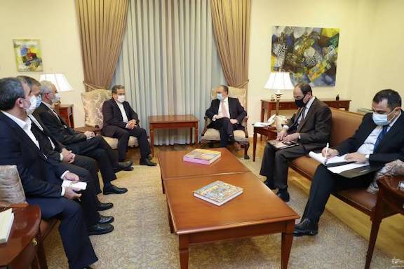 Armenia's Foreign Minister Zohrab Mnatsakanyan meets with Iran's Deputy Foreign Minister Abbas Araghchi