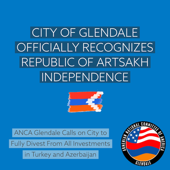 ANCA Glendale welcomes the city's recognition of Artsakh