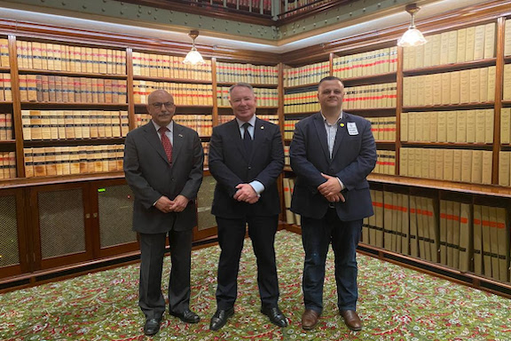 Lawmakers from New South Wales Legislative Assembly with ANC Australian chair Haig Kayserian (right)