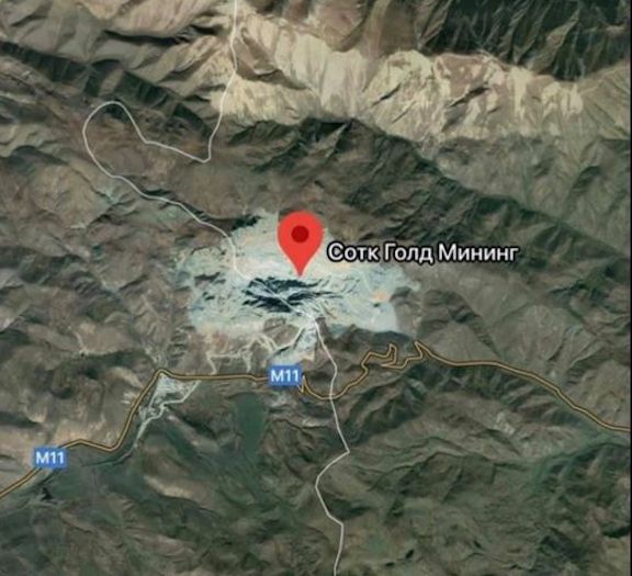 A border demarcation shows that half of Sotk gold mine falls under Azerbaijani control.